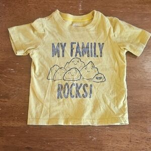 Carter's Bright Yellow 'My Family Rocks' Tee